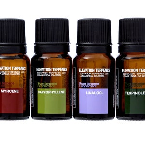 Relaxation Package Essential Oil Concentrate : 99% purity  (Myrcene, Beta Caryophyllene, Terpinolene, Linalool)