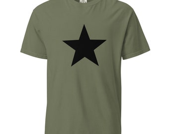 Camiseta BlackStar gruesa teñida en prenda para hombre