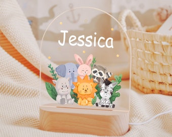 Personalized baby acrylic night lamp, night light with baby's name, nursery decor, shower gift, bedside lamp gift, christening gift