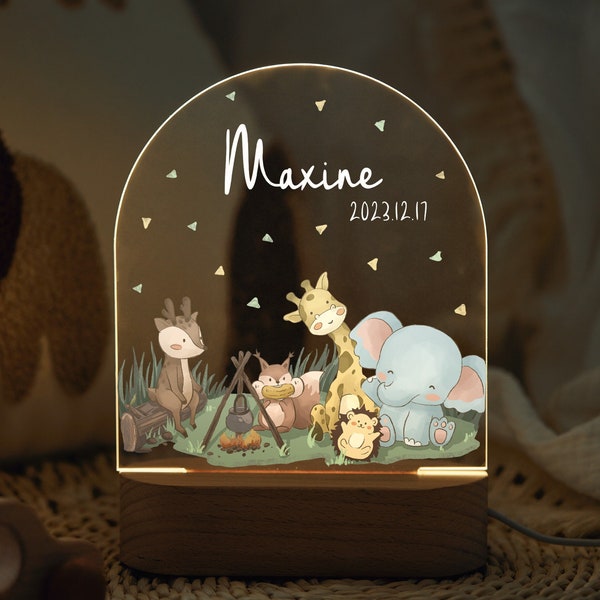 Cadeau de pâques Babay, veilleuse personnalisée, cadeau naissance de bébé, lampe lumineuse acrylique avec prénom de bébé, cadeaux lampe de chevet, cadeau baby shower,