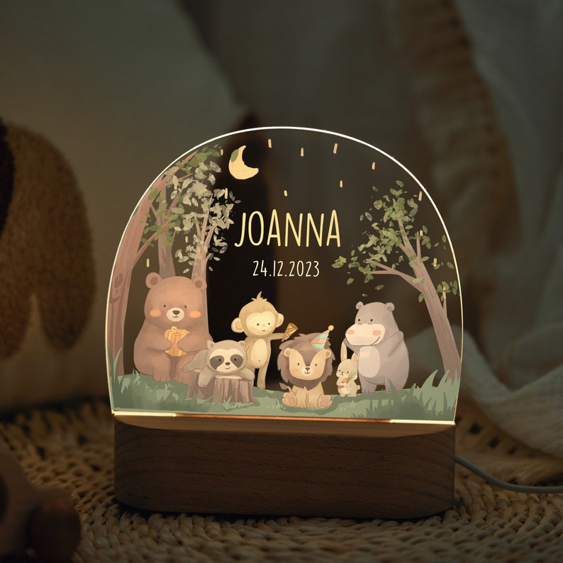 Baby Gifts, Personalized Acrylic Night Light, Christening Gift Girl