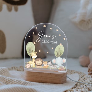 Baby easter gift, Personalized baby name night light, baby gift birth, baptism gift, nursery acrylic decor, baby bedside lamp gift zdjęcie 9