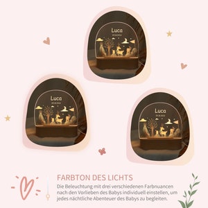 Cadeau de Pâques pour bébé, veilleuse acrylique personnalisée pour enfant avec nom et date gravés, naissance de bébé, baby shower, lampe de chevet pour bébé image 9