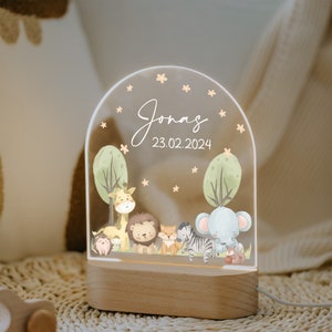 Baby easter gift, Personalized baby name night light, baby gift birth, baptism gift, nursery acrylic decor, baby bedside lamp gift zdjęcie 7