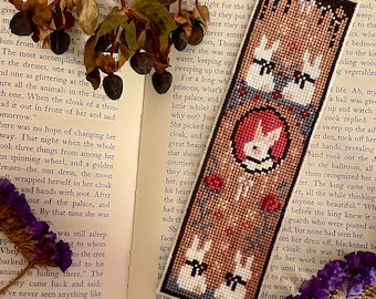 Bunnies and Bows Bookmark Cross Stitch Pattern PDF Digital