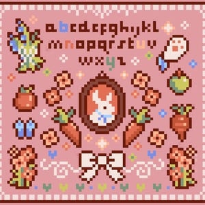 Little Bunny Spring Sampler Cross Stitch Pattern Digital PDF - Etsy