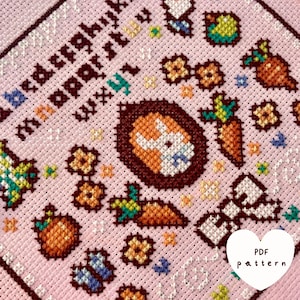 Little Bunny Frühling Sampler Kreuzstich Muster Digitales PDF