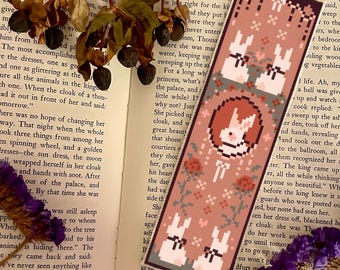 Bunnies and Bows Bookmark Cross Stitch Pattern PDF Digital