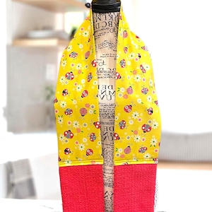 Bakers Boa Chefs Towel - Kitchen Scarf - Neck Towel for the Fashionable Chef! Lady Bug and Daisy Style!