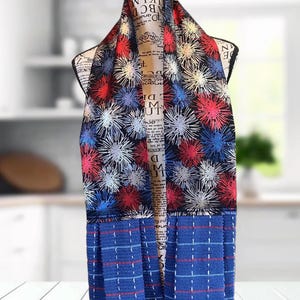 Bakers Boa Chefs Towel -BBQ in Style with this Handmade Kitchen Boa - 4th of July Neck Towel for the Fashionable Chef!