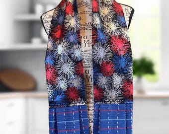 Handmade Kitchen Boa Neck Towel: BBQ Chef Gift