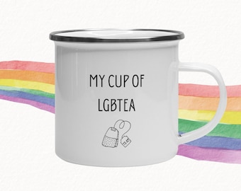 Taza de LGBTea, taza de té LGBTQ inclusiva, lindo regalo gay para novia lesbiana, decoración queer del hogar para el orgullo, regalo de San Valentín para pareja de lesbianas