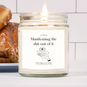 Funny manifestation candle, spiritual gift intention candle, funny gift for spiritual friend, gift for succes, energy candle for manifesting