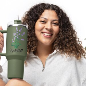 Personalized 40oz Insulated Travel Mug Custom Name Stainless Steel Tumbler