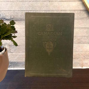 Vintage Coffee Table Book: Canadian Homes and Gardens (1930) Gift Idea, Coffee Table Decor, Home Decor, Shelf Decor, Book Staging
