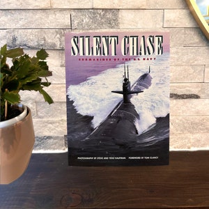 Coffee Table Book: Silent Chase; Submarines of the U.S. Navy (1989), Gift Idea, Coffee Table Decor, Home Decor, Shelf Decor, Navy Book
