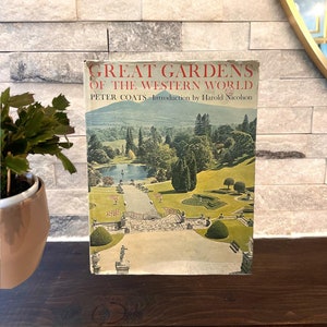 Vintage Coffee Table Book: Great Gardens of the Western World (1963) Gift Idea, Coffee Table Decor, Design Book, Vintage Design