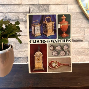 Vintage Coffee Table Book: Clocks and Watches (1968) Gift Idea, Coffee Table Decor, Home Decor, Shelf Decor, Book Staging, Living Room Decor