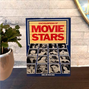 Coffee Table Book: Encyclopedia of Movie Stars (1985) Gift Idea, Coffee Table Decor, Home Decor, Vintage Movies, Classic Movie Book