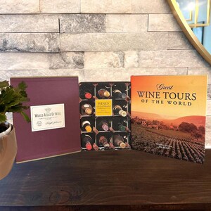 Vintage Coffee Table Book Bundle: Wine of the World Collection, Gift Idea, Coffee Table, Home Decor, Shelf Decor, Book Set, Book Bundles