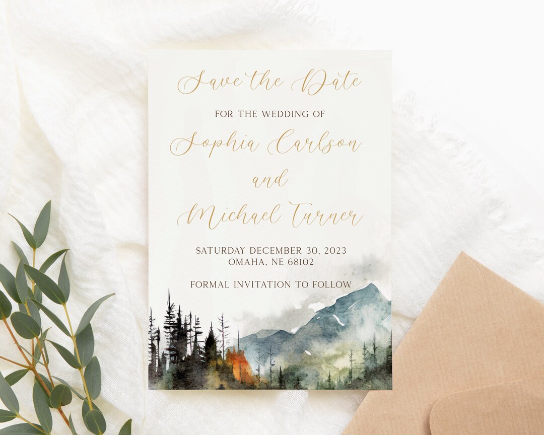 mountain-forest-save-the-date-wedding-template-customizable-design