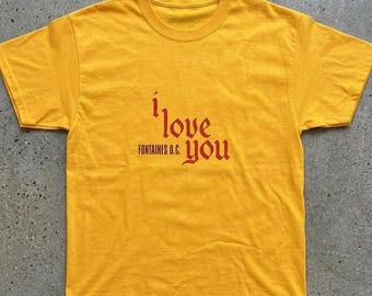 Camiseta Fontaines D.C. Te amo / Camiseta de banda post punk / Indie rock / Rock alternativo / Gráfico vintage / Y2K / Ropa urbana /