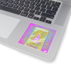 Princesa Boneca Adesivo | Boneca na caixa adesivo | adesivos infantis de boneca rosa | Princesa Adesivo | Presente para meninas