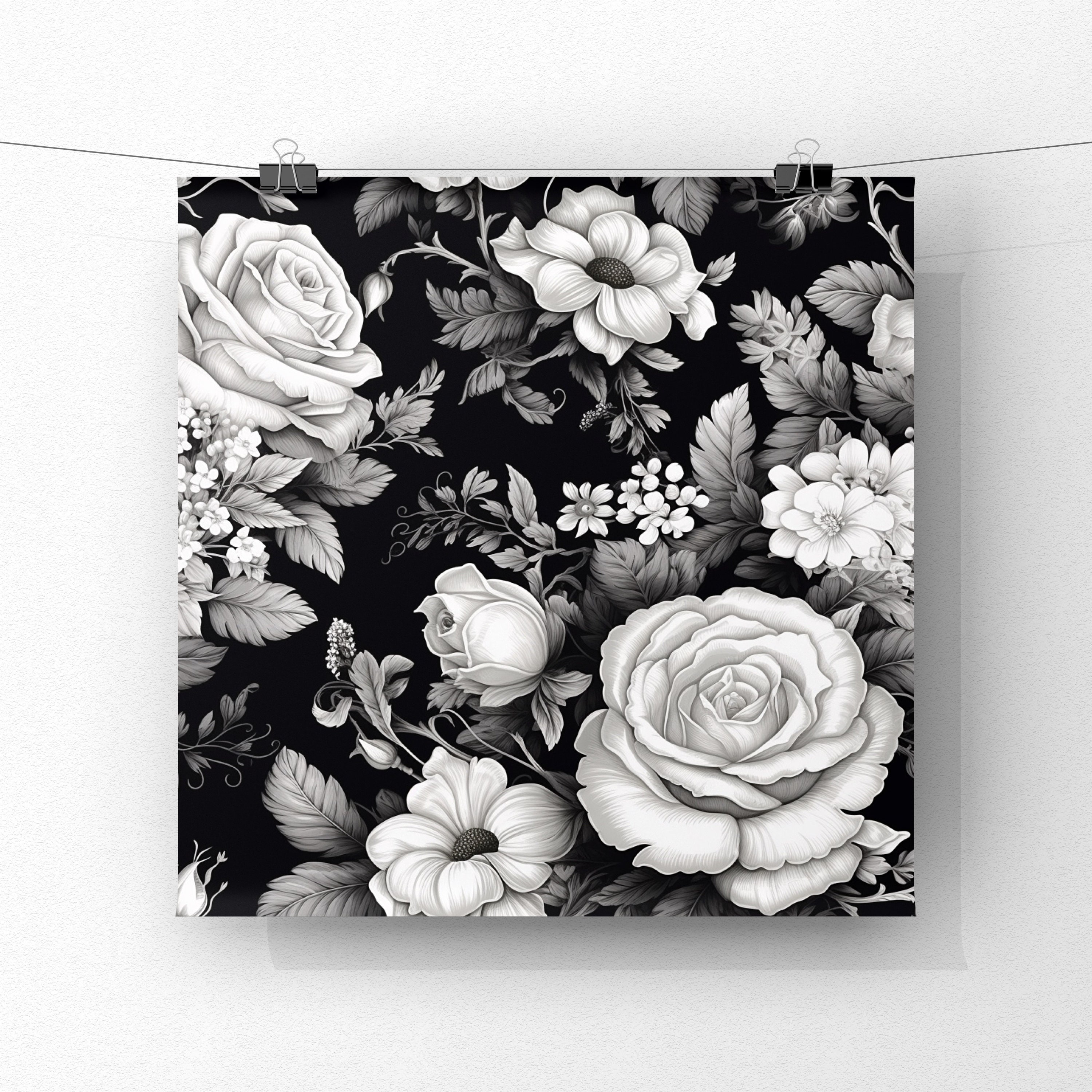 White Rose Tile Pattern Pack Etsy