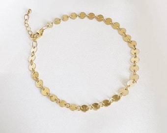 Luxe Sequin Disc Chain Bracelet