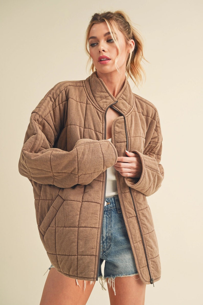 Dixie Quilted Jacket Brown