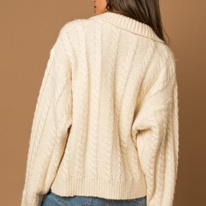 Stanton Collared Cable Cardigan image 3