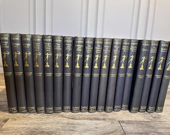 Edición Biográfica Completa de O. Henry (1925) – Colección Vintage de 16 Volúmenes – Tela Dorada Decorativa – Literatura Clásica Estadounidense