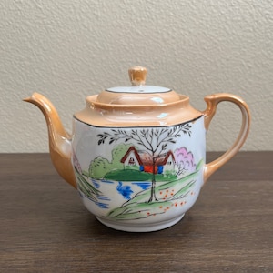 Vintage Japanese Hand Painted Teapot