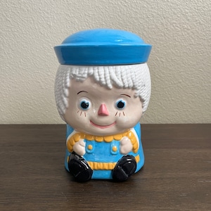 1970s Raggedy Anne and Andy Vintage Cookie Jar