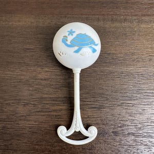 Vintage Baby Rattle with Turtle Design