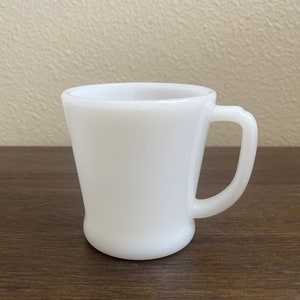 1950s Vintage Fire King Ovenware White Milk Glass Coffee/Tea Mug