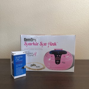 GemOro Ultrasonic Jewelry Cleaner - Sparkle Spa Pink