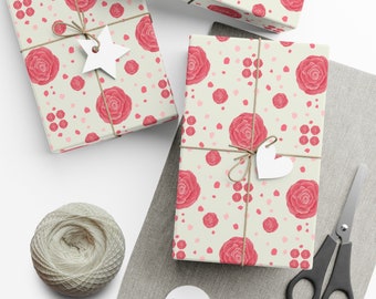 Enchanting Roses & Confetti Gift Wrap, Elevate Your Gift-Giving Experience, Birthdays, Anniversaries, Special Occasions