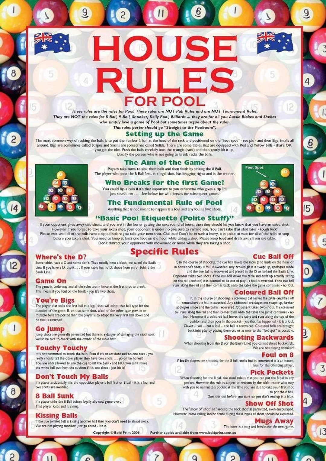Aussie Pool Rules Poster Etsy aussie-pool-rules-poster-etsy