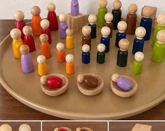 Systemic Family Constellation Figures: Wooden Dolls Set