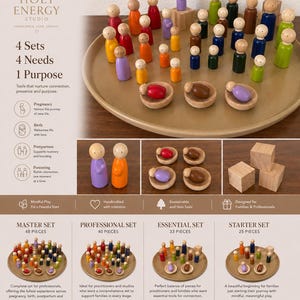Systemic Family Constellation Figures: Wooden Dolls Set