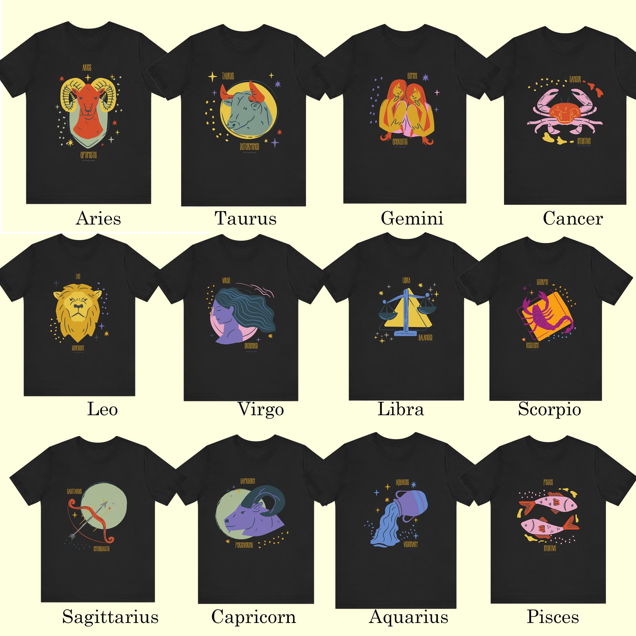 ★SCULPTOR★ Zodiac Sign Tee Black SC24S203BK unisex-staple-t-shirt-black-