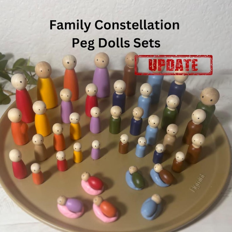 Systemic Family Constellation Figures: Wooden Dolls Set