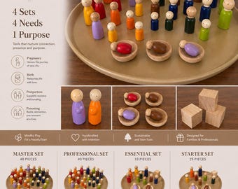 Systemic Family Constellation Figures: Wooden Dolls Set