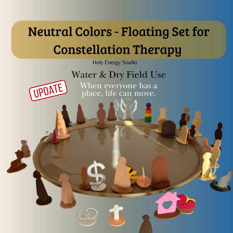 Family Constellation Figures for Water-Based Therapy, Neutral Colors EVA Foam Figures