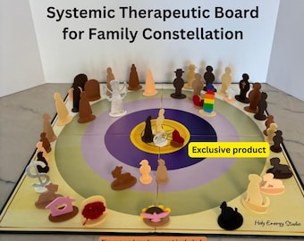 Systemic Therapeutic Board for Family Constellation | Sacred Healing Tool | Spiritual Therapy Map