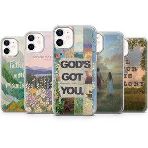 Christian Phone Case Bible Verse Cover for iPhone 17 Pro, 16, 15, 14, 13, Samsung S25 Ultra, S24+, S23, S22, A16, A55, A25, Pixel 10