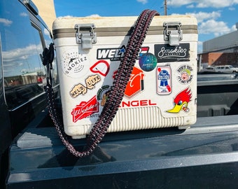 Custom Paracord Rope Engel Lunchbox Cooler Strap Double Cobra 54" Handmade in the USA