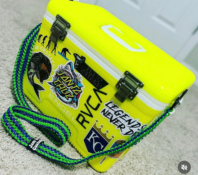 Custom Paracord Rope Engel Lunchbox Cooler Strap Double Cobra Handmade in USA image 1