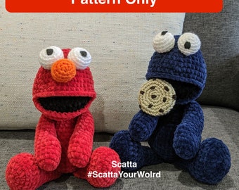 Crochet Pattern: Monster Mates Plus Bonus Cookie - Amigurumi Crochet Character